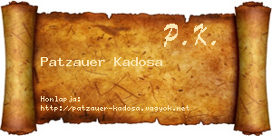 Patzauer Kadosa névjegykártya